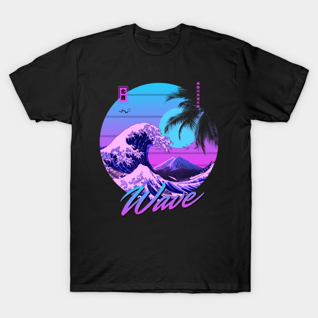 Hokusai vaporwave T-Shirt by mrcatguys